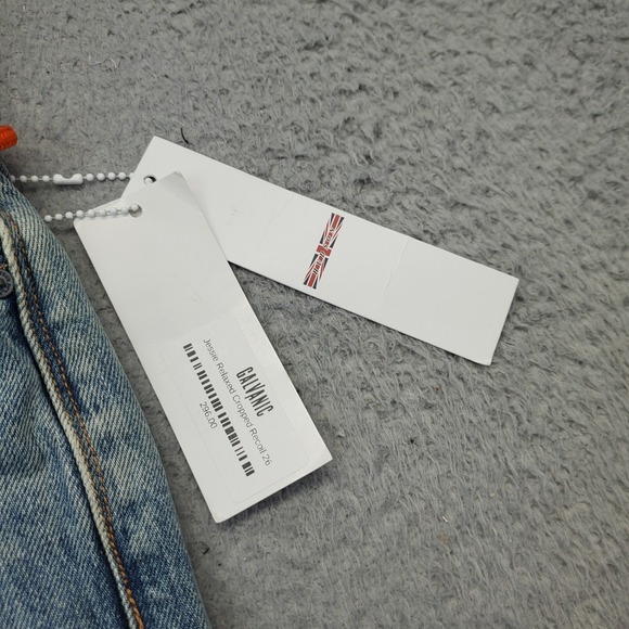 Hudson Jessie Relaxed Recoil Boyfriend Jeans Women 26 Blue Distressed Button Fly - Picture 8 of 10